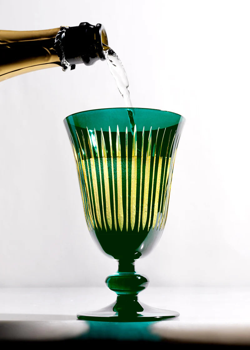 Prismatic Wine Glass - Green